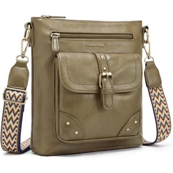 Handbags - Crossbody Bags for Women Multi Pocket Purses Soft Leather Medium